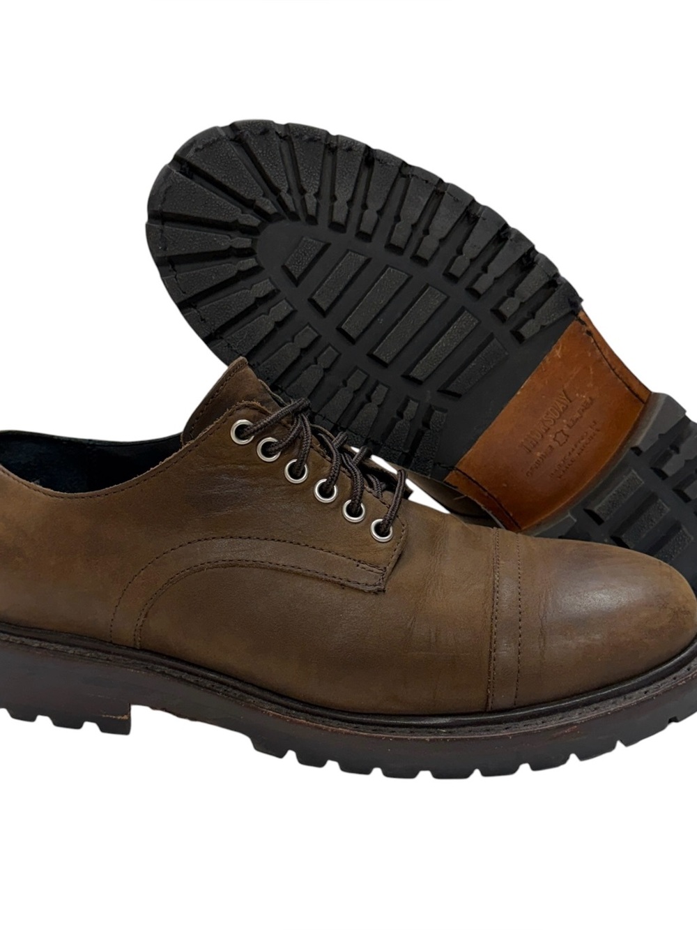 Thursday Boot Company Mens 8 Brown Leather Everyday Statesman Derby Dress Shoes